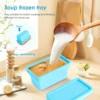 Silicone Freezer Molds With Lids Soup Freezer Ice Cube Tray Food Freezer Trays Container for Storing Freezing Soup, Broth, Sauce 4