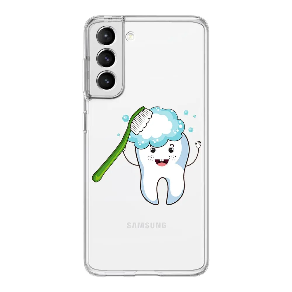 Cute Dentist Teeth Design Soft Clear Phone Case