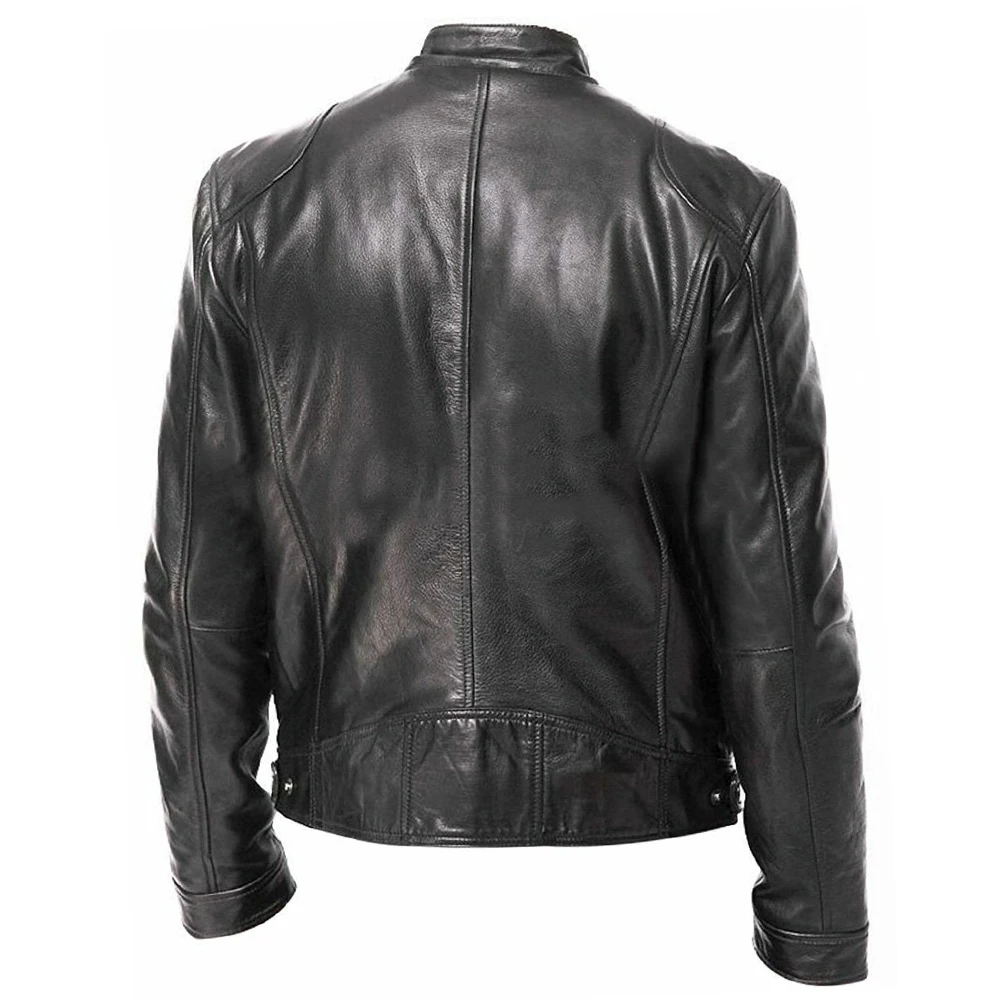 Men PU Leather Motorcycle Jacket Motocross Jacket Chaqueta Moto Spring Autumn Motorbike Riding Protective Gear S-5XL SIZE
