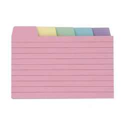 Colorful Writable Index Tabs - Pack of 50, Thick Double - Sided Paper (1pack - 50 sheets)