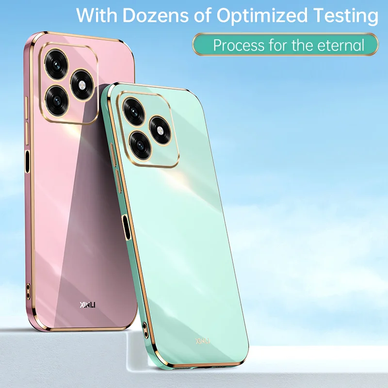Elegant Plating Fashion Silicone Phone Case - Shockproof Luxury Back Cover