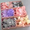 3Pcs/Set Baby Girl Headband Socks Set Lace Flower Bows Newborn Hair Bands Headbands for Girls Turban Baby Hair Accessories Gifts 3