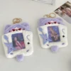 3 Inch Kpop Photocard Holder Keychain Kawaii Cardholder Plush Devil Cover Cute Aesthetic Photo Sleeve 6