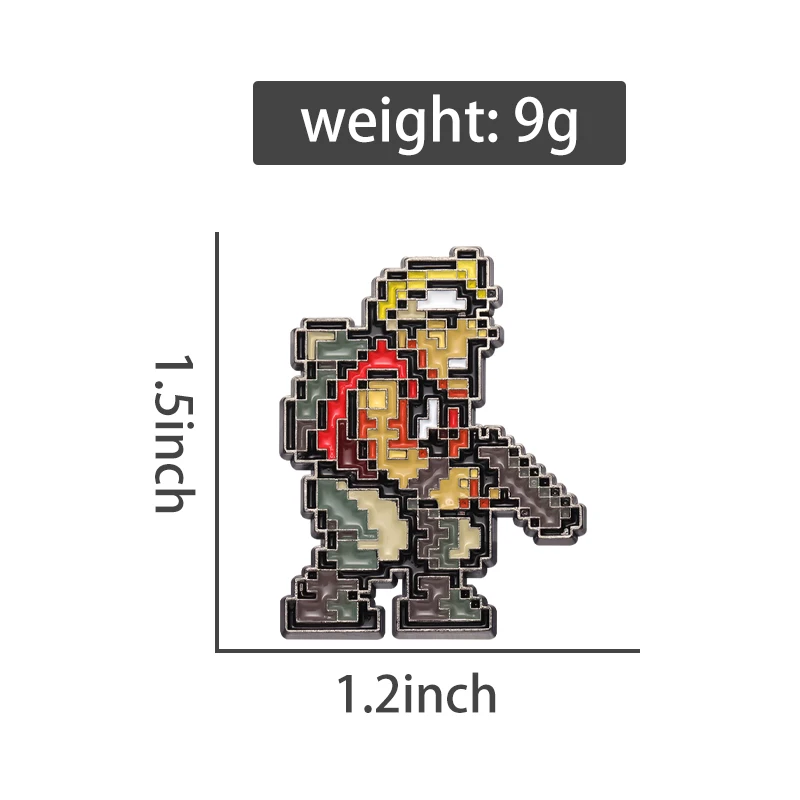 Shooting Game Enamel Pin - Detailed View 1