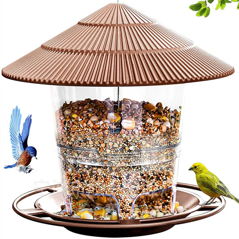Waterproof Garden Gazebo Hanging Wild Bird Feeder Outdoor Container With Hang Rope Pet Birds Feeding House.jpg