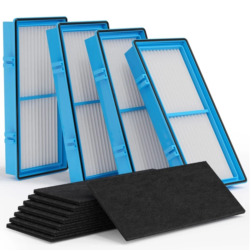 

Filter Replacement Parts 4 True HEPA Filters + 8 Carbon Booster Filters For Holmes AER1 HAPF30 Air Puri-Fiers