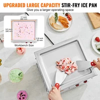 SucceBuy Machine à crème glacée frite en acier inoxydable, avec compresseur pour la fabrication de crème glacée et de yaourt glacé 4