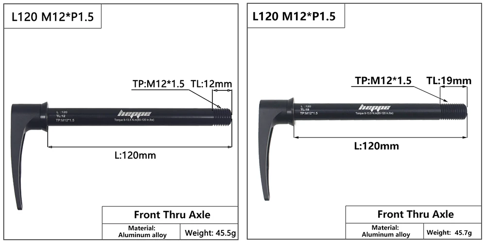 Description Picture 5 of itemHEPPE MTB Road Bike Thru Axle Front Fork Shaft Skewers Rear Hub Thru Axle 12x142/148 12x100/110 Bicycle Axis w/ Quick Release