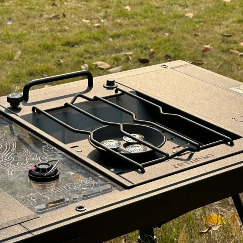 8000W IGT Gas Sinking Stove 3 Burner Stainless Steel Portable Camping Stove Desktop Brazier Grill Windproof Butane Propane image 5