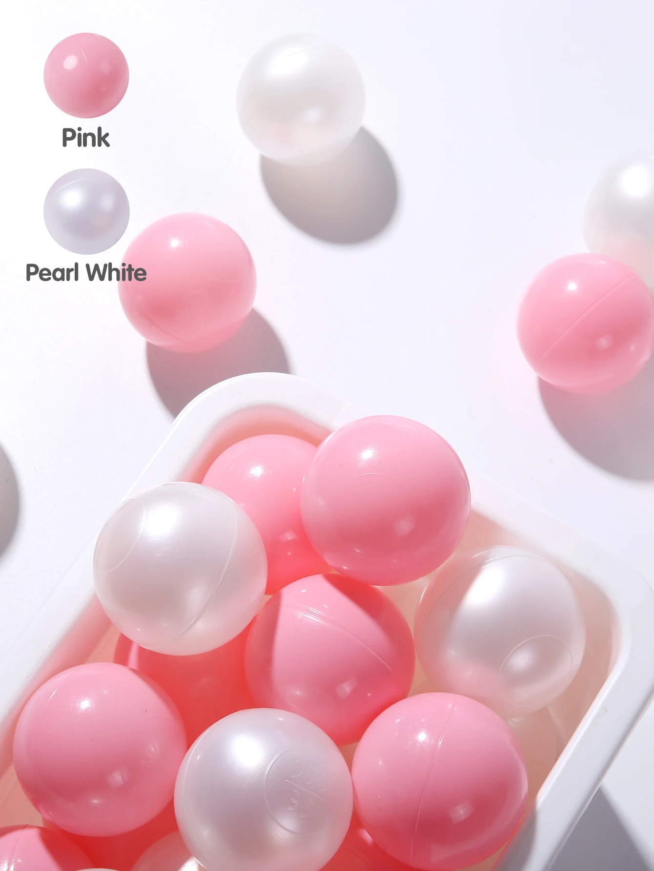 Plastic Ocean Balls Ocean Ball Toys Plastic Ball Toys BPA Free Non-Toxic Thicken Soft 2.16 Inches 100pcs Plastic Ball Pit Balls Multicolor Matching with Bag Toy Balls for Kid