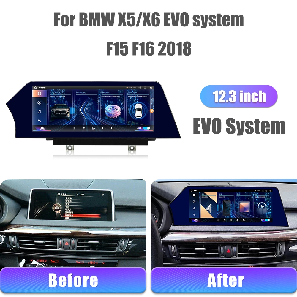 LCD Digital Dashboard Cluster Panel Cockpit Voor For BMW X5 X6 (NBT EVO system) F15 16 2014- Car Radio Android 13.0 Player