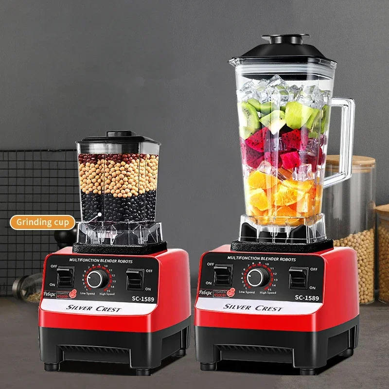 2000W Heavy Duty Commercial Blender Fruit Mixer Juicer Food Processor Ice Smoothies Blender High Power Juice maker Crusher 220V fruit juicer food blender commercial blender