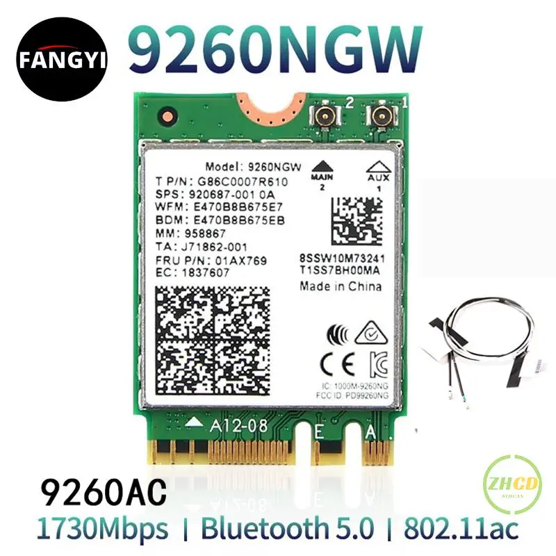 Originale Dual Band AC9260 Modello 9260NGW 1730Mbps