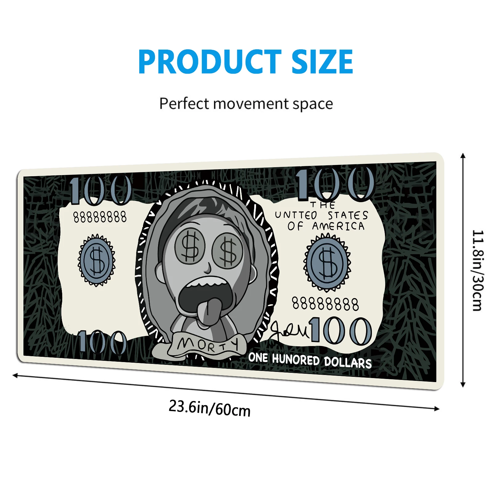 Mouse Pad Desk Pad Mouse Mat Desk MatComputer Keyboard Desk Mat Desk Pad with Non-Slip Base and Stitched Edge