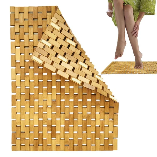  Shower Platform for Camping, Teak Bath Mats for