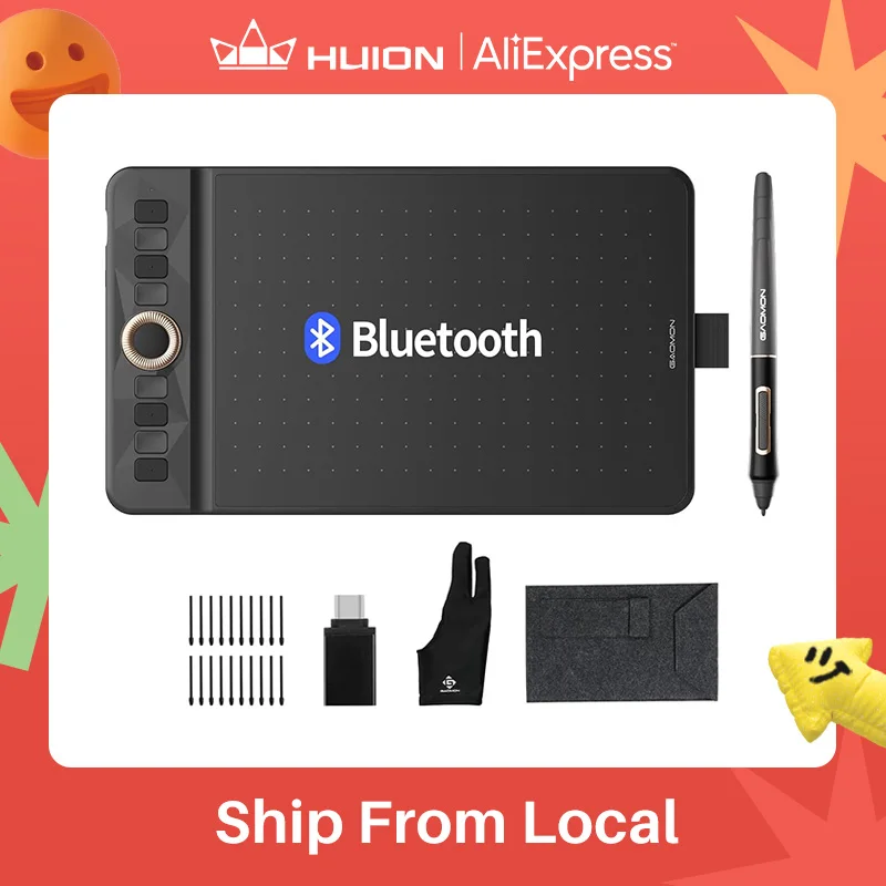 GAOMON WH851 Wireless Graphics Tablet Bluetooth 5.0 Connection 16K Levels Pen Pressure 8×5 Inch Drawing Tablet Android Supported