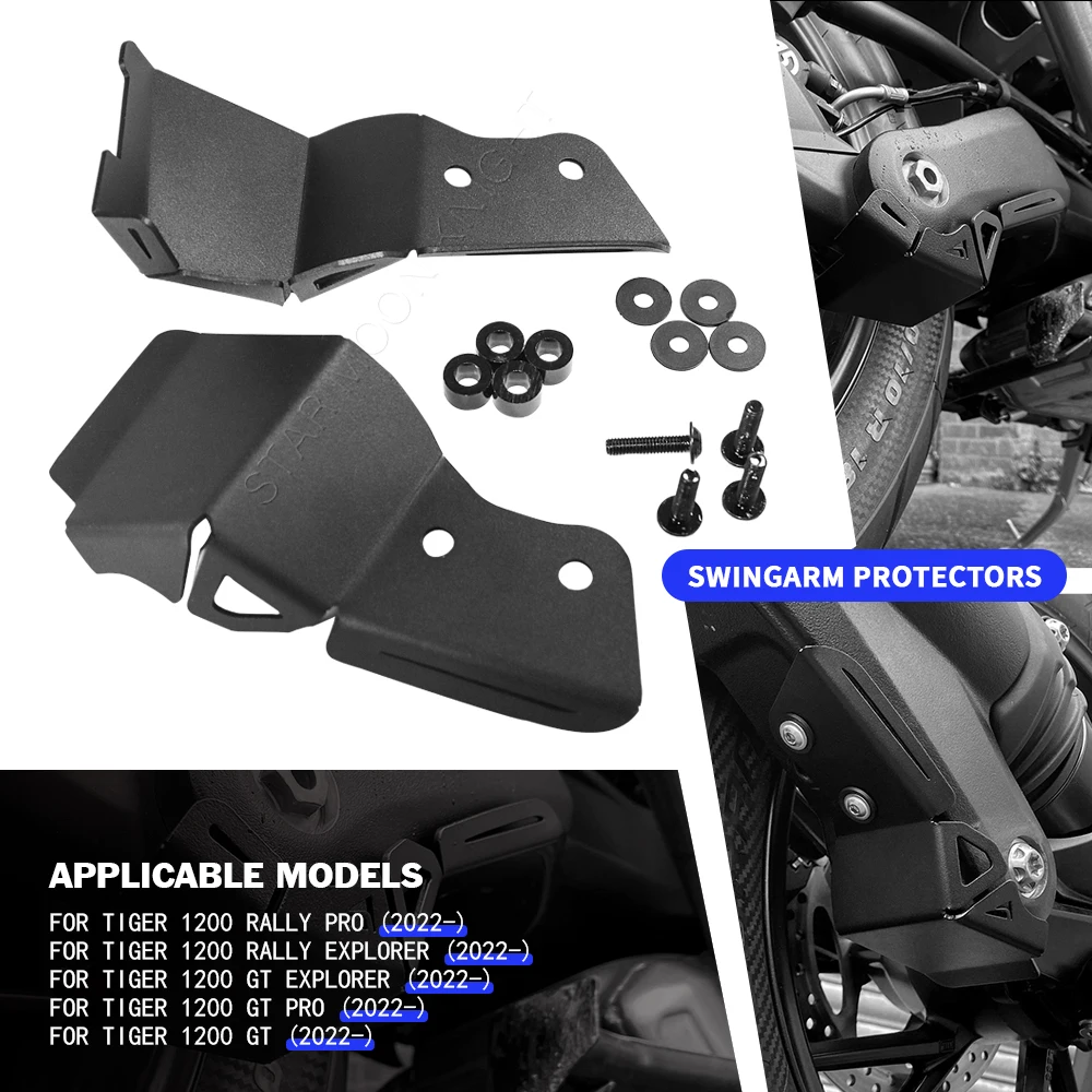 

Motorcycle Swingarm Protectors Cover Guards For Tiger 1200 Tiger1200 GT Pro Explorer Rally 2022 2023 - Swing Arm Protection