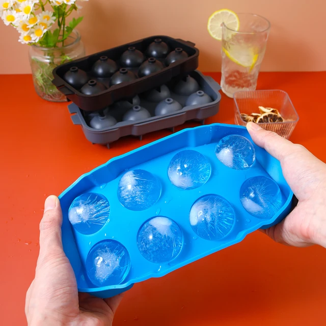 6 Holes Silicone Ice Cube Tray With Lid Ice Cream Mold DIY Maker