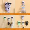 4pcs Kitten Hooks Cartoon Cats Wall Hook Wall Hanging Hanger Rack Key Holder Home Storage Utility Wall Decoration for Clothe Hat 3