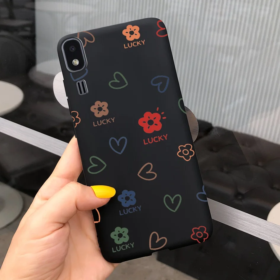 Shockproof Silicon Soft TPU Back Cover with Cartoon Cat Design - Phone Case
