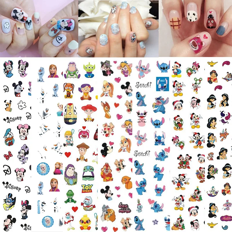 Toy Story Disney Cartoon Nail Stickers The Lion King Stitch Nail Art