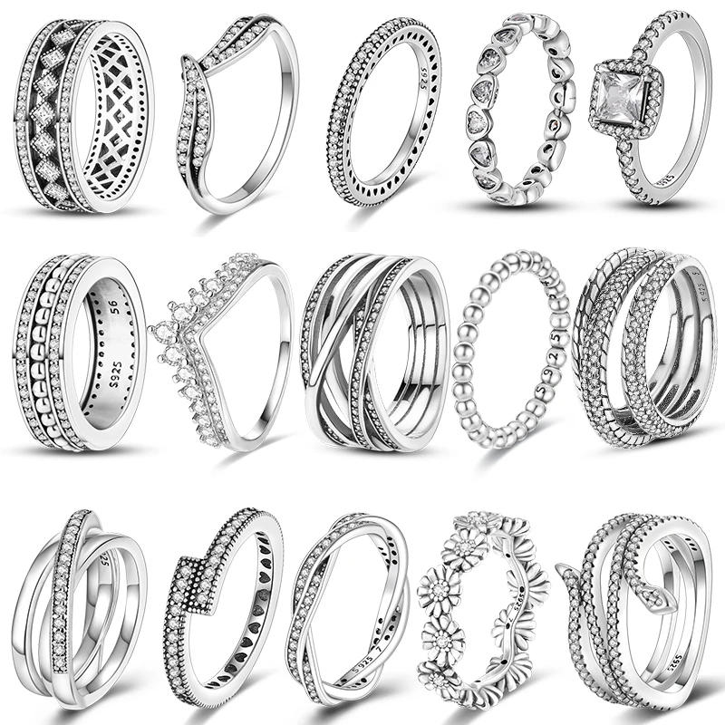 Pandora Stackable Rings Sterling Silver 925 Stackable Sterling Silver