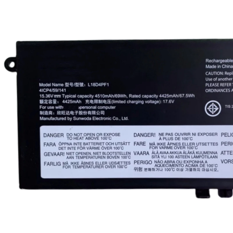 Bateria do Portátil para Yoga Lenovo Ideapad L18m4pf1 L18d4pf1 5b10w69461 Sb10w69459 C94015irh S740-15irh 9-15imh5 81te 82de 81nx Novo - Imagem 4