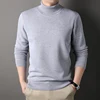 Mens Winter Sweater Thick Warm Knitwear Man Classic Solid Bottom Shirts Men's Pullover White Black Red Fleeced Clothes 2