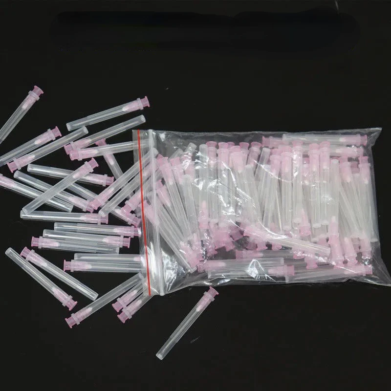 100pcs Veterinary Disposable Injection Syringe Needle with Shell Farm Supplies Dispensing Tools For Pig Cattle Sheep Dog Chicken