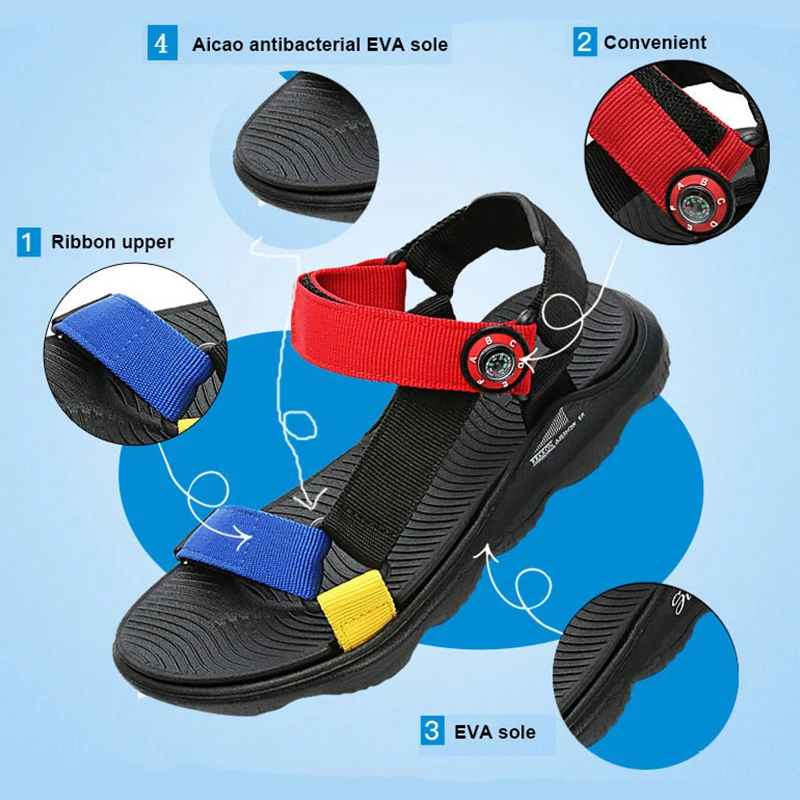 Summer Kids Boys Girls Sandals Casual Children Shoes Rubber School Breathable Open Toe Beach Sandal