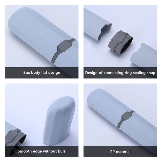 2Db Tároló Tok Otthoni Fürdőszoba Pp Hordozható Fogkefe Doboz Kemping Utazási Tartó Kültéri Szervező - Image 5