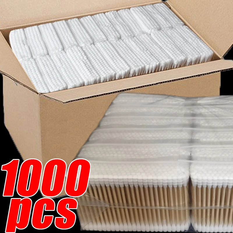 Description Picture 2 of itemDouble-ended Makeup Cotton Pads Wooden Cleaning Tools Disposable Ear Cleaning Sticks Multifunction Beauty Cotton Swabs Cosmetics