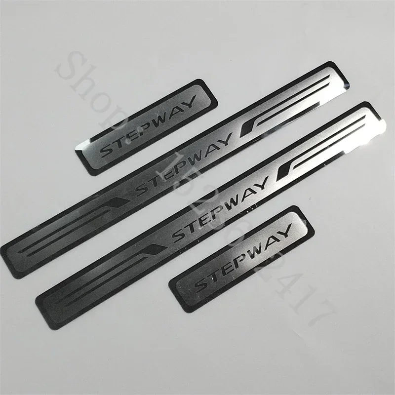 For Dacia Sandero 2 2013-Stepway Stainless Door Sill Car Door Cover Outside door sill protector Plate
