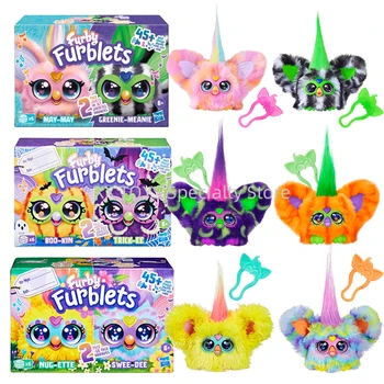 Furby Furblets Fierce & Fabulous Confezione da 2 Greenie-Meanie & May-May con 45 suoni ciascuno Peluche elettronici Regali di Capodanno per bambini 1