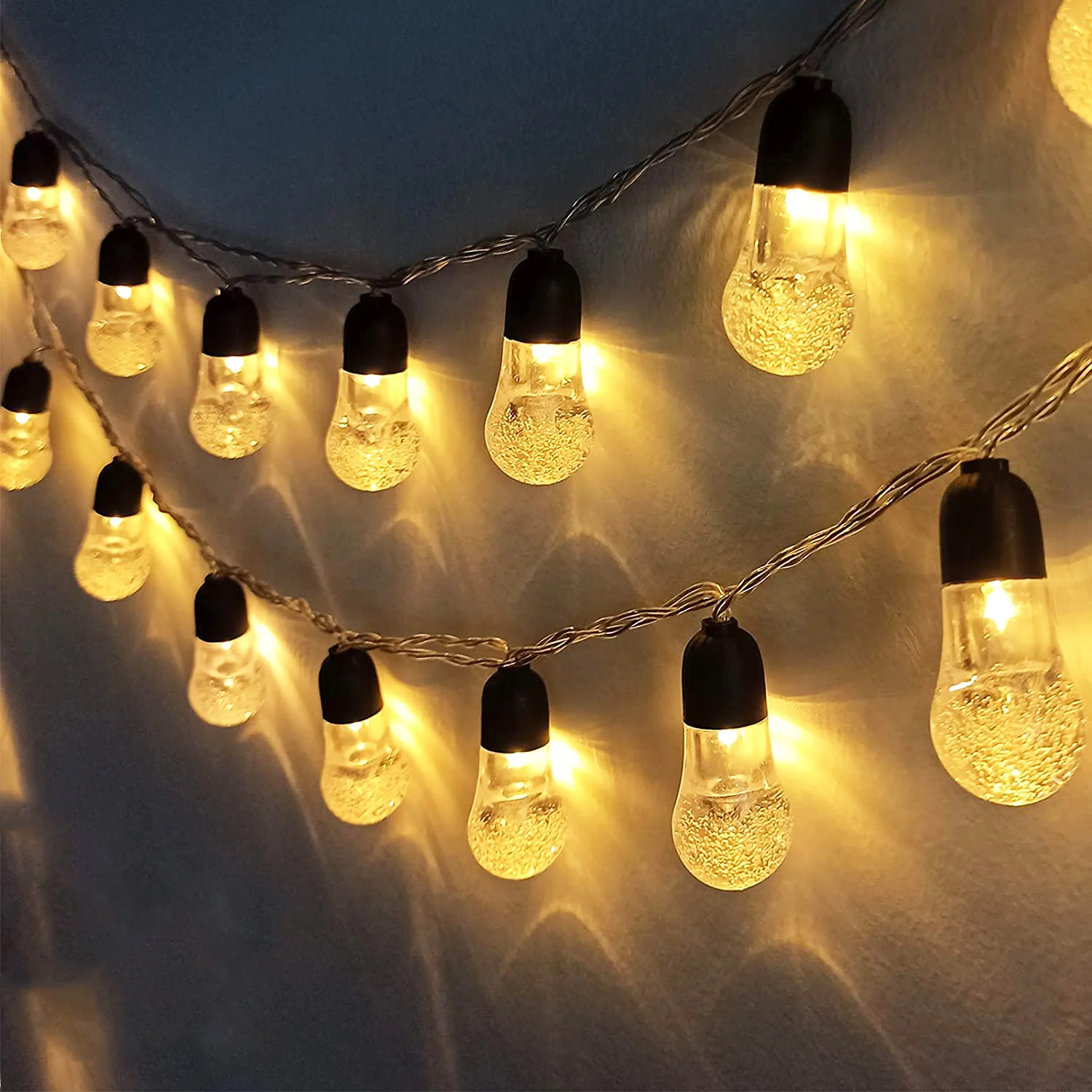 

Уличная гирлянда на солнечной батарее, 60 светодиодов, хрустальные круглые огни, водонепроницаемые декоративные светильники для сада, двора, крыльца, декор для свадебной вечеринки