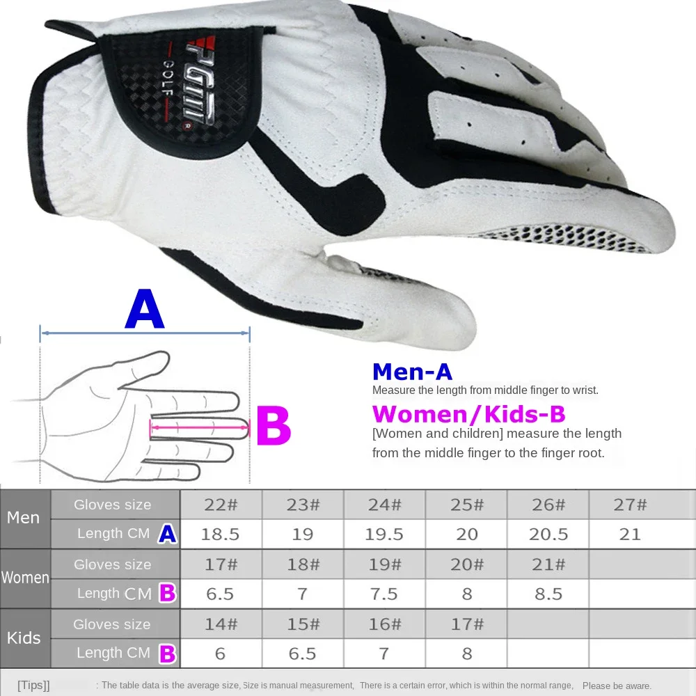 PGM Professional Golf Gloves Microfiber Cloth Fabric Breathable Non-Slip Gloves Club Swing Putting Training Men Gloves ST017 6