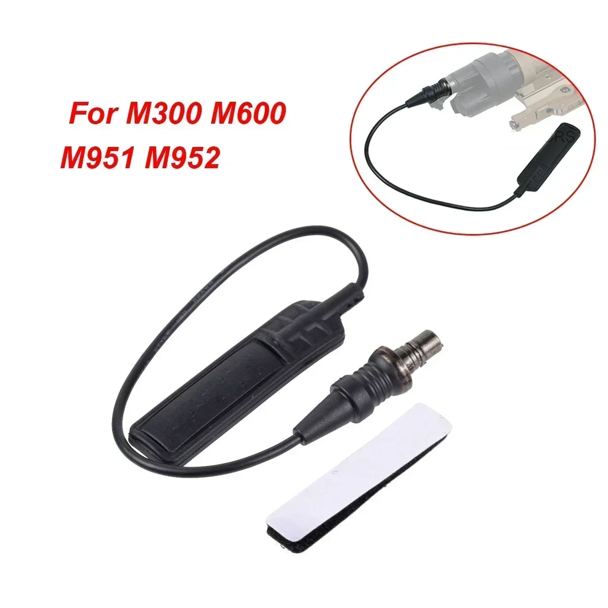 Lampe de poche tactique M300 M600, interrupteur à pression à distance, double fonction de contrôle, prise SF, Airsoft, chasse, arme de Scout, interrupteur d'éclairage  18