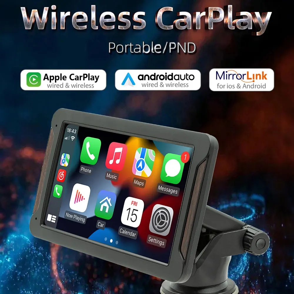 

7 Inch Portable Car Mp5 Host Hd Reverse Video Car Player Wireless Carplay B5301 Touch Screen With Remote Control