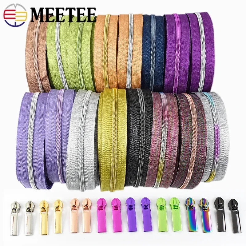 1-10M5#NylonZippersTapeWithZipperSlidersForGarmentBagCoilZipsPullsDecorationZipRepairKitDIYSewingAccessories-AliExpress