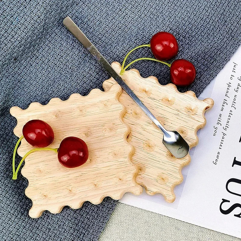 Bamboo Tray Irregular Flower Pots Multifunctional  Wood Saucer Kitchen Decorative Wooden Plate Coffee Cup Coaster Food Cake Mat 3