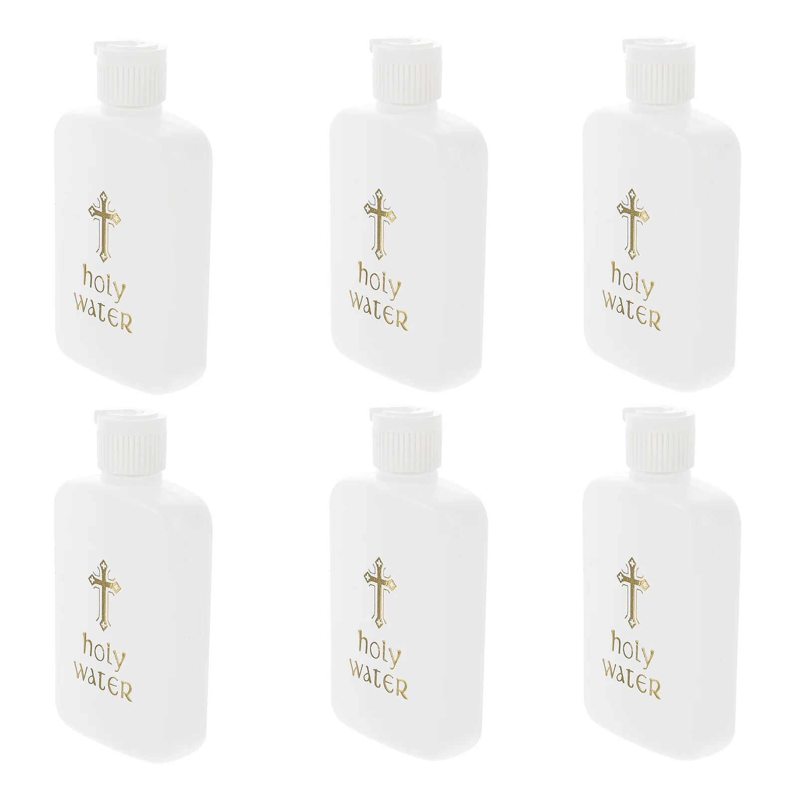 6 Pcs Empty Holy Water Bottles Decanter Set Holy Water Props White Set Easter Holy Water Bottle Bulk Catholic Holy Water Bottle