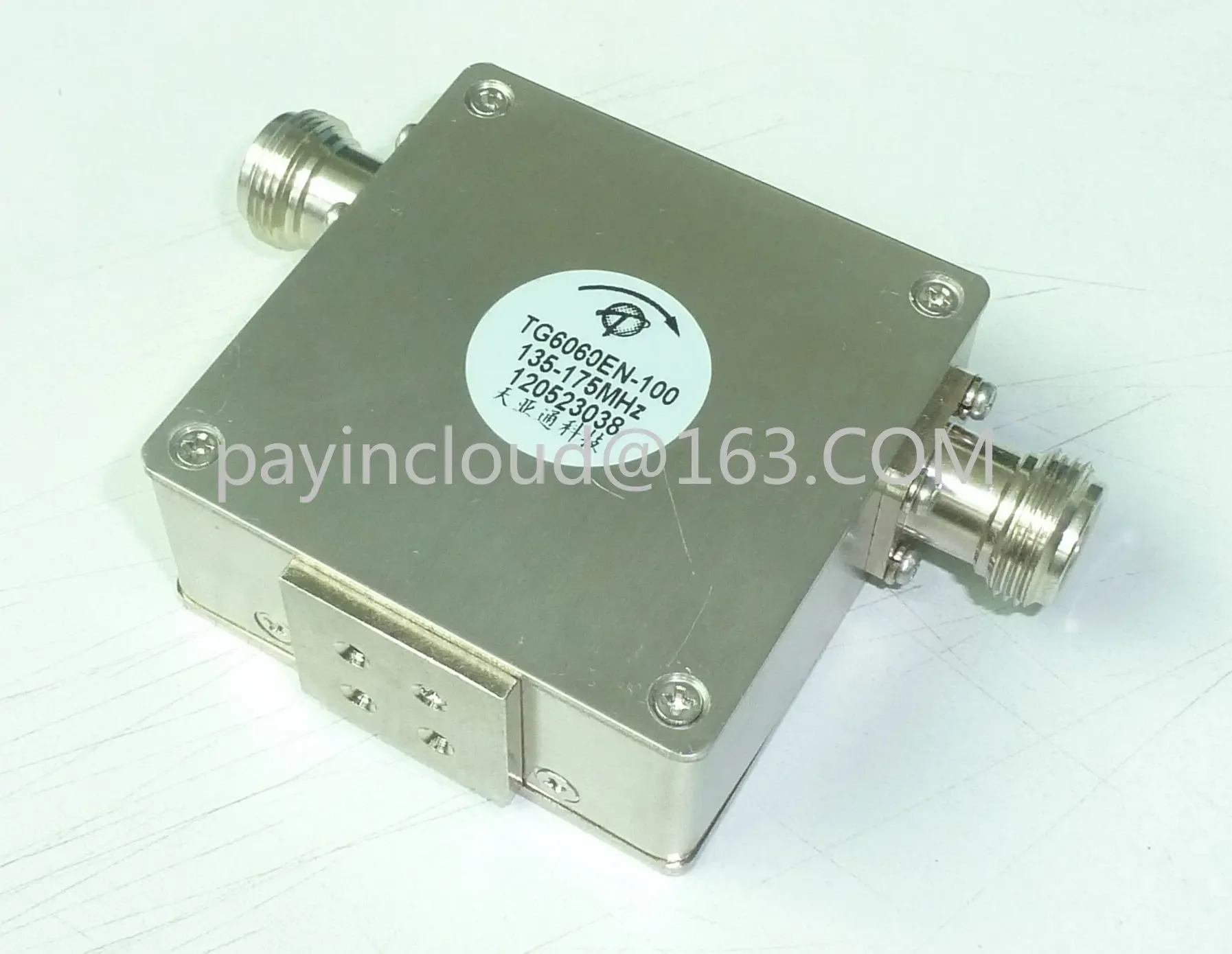 

6060E Series Low Frequency VHF RF Isolator 50-400MHz Optional N-KK Connector
