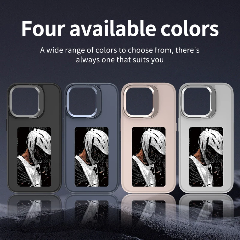 NFC Ink Screen Phone Case with Stand and Customizable Image Display