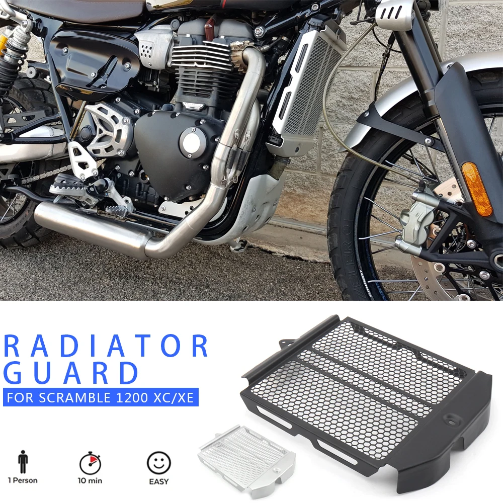 

For SCRAMBLE 1200 XC New Motorcycle Accessories Radiator Guard Grille Cover Protector Silver Black For Scramble 1200 XE