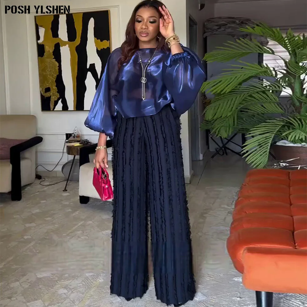 Two 2 Piece Pant Sets Women Summer Outfit Clothes African Dresses Women Sexys Matching Set Dames Africa Clothing african dress