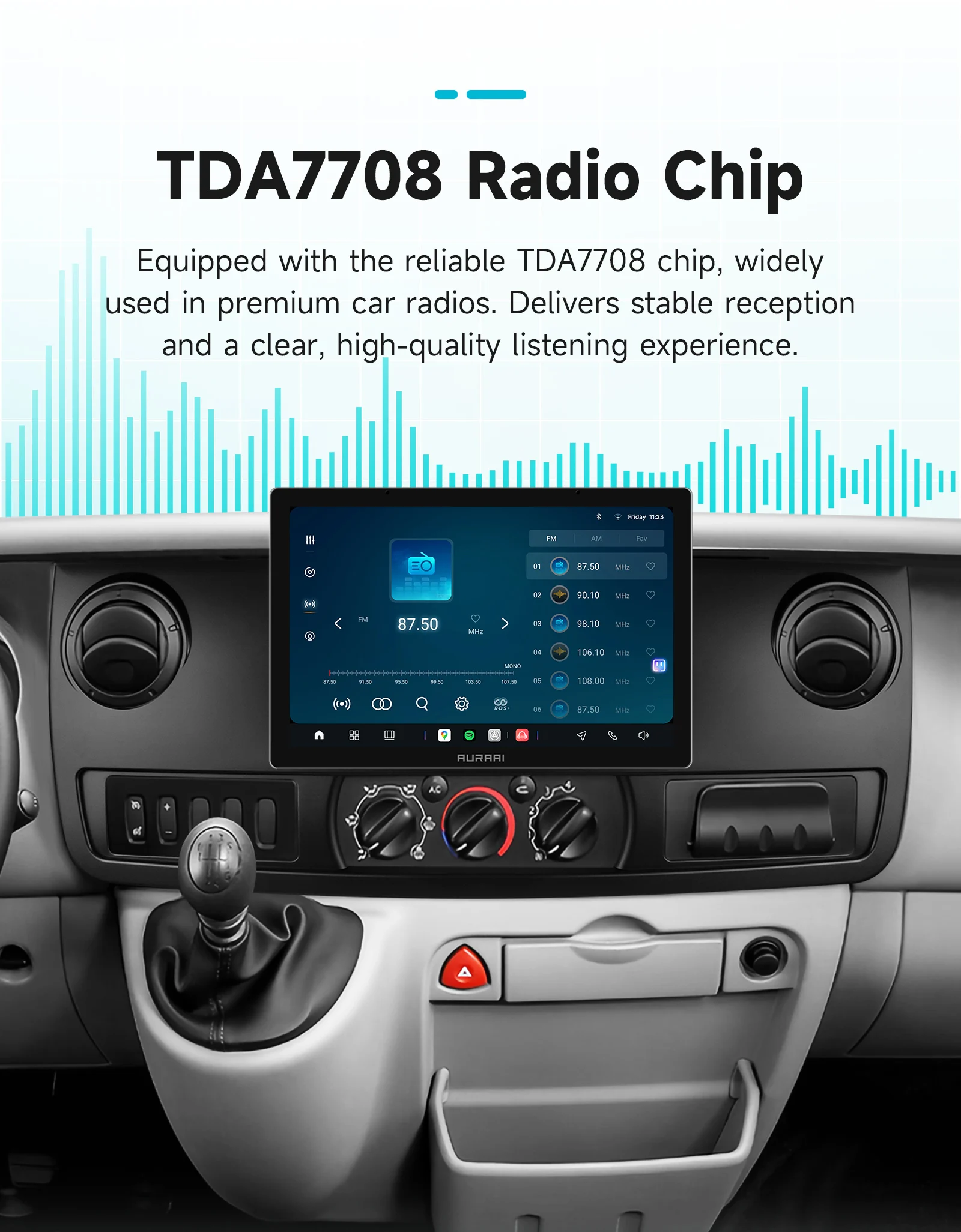AURAAI Auto Stereo Für RENAULT MASTER 2003-2011 Carplay Multimedia 3D + 2K Super Großen Bildschirm 8G 256G GPS Octa Core Kopf Einheit ADAS 4G – Detail 21