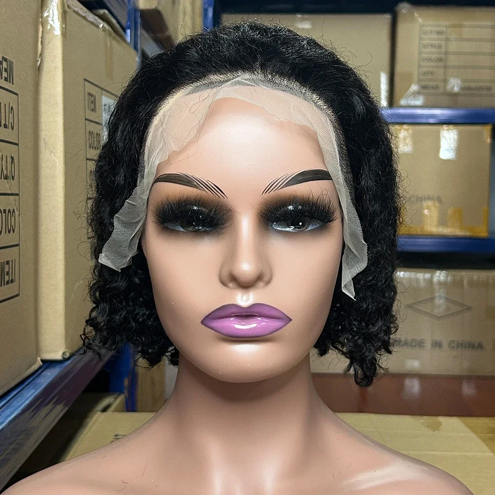 Pixie Cut Salt And Pepper Short Silver Human Hair Wigs Pixie Curl