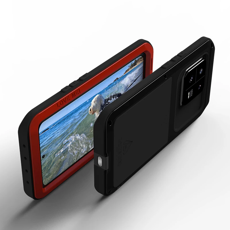Love Mei Military Grade Metal Protective Phone Case with Silicone Shockproof and Dustproof Cover