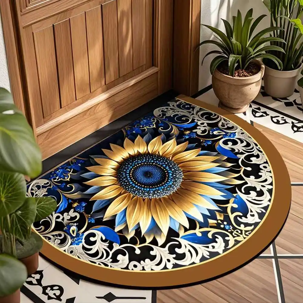 Vintage Stone Half-Circle Rug 3