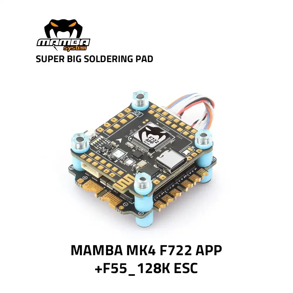 

Контроллер полета DIATONE MAMBA F722 APP MK4 blheli _ 32 F55 128K 3-6S 4 в 1 ESC Combo Stack для РУ FPV гоночных дронов